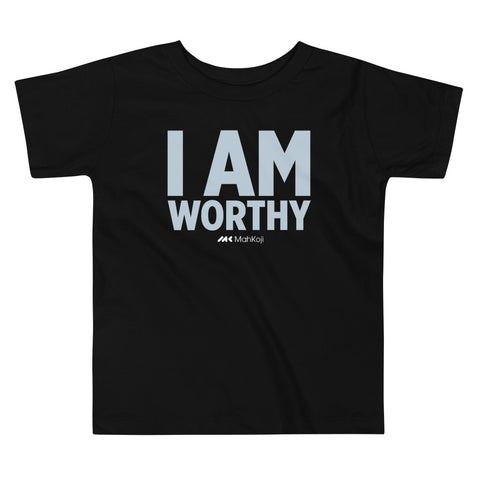 Mahkoji "I  Am Worthy" Toddler Short Sleeve Tee