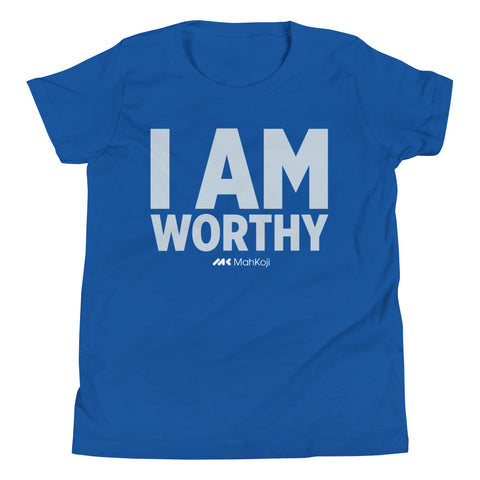 Mahkoji "I Am Worthy" Youth Short Sleeve T-Shirt